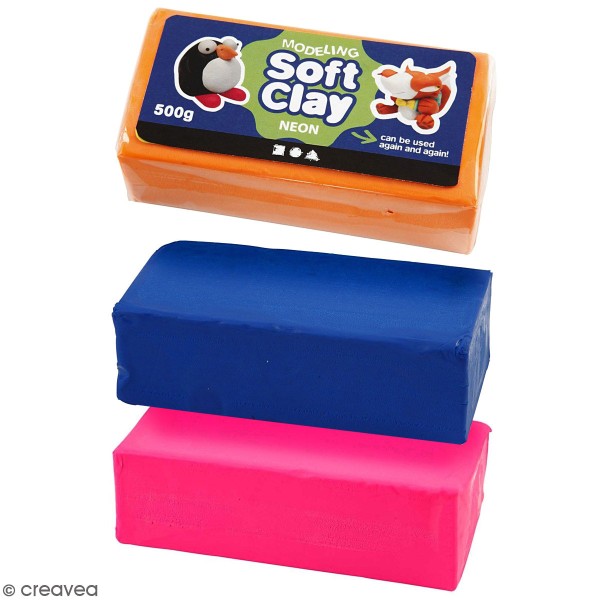 Pâte à modeler douce Soft Clay - 500 g - Plusieurs coloris - Photo n°1