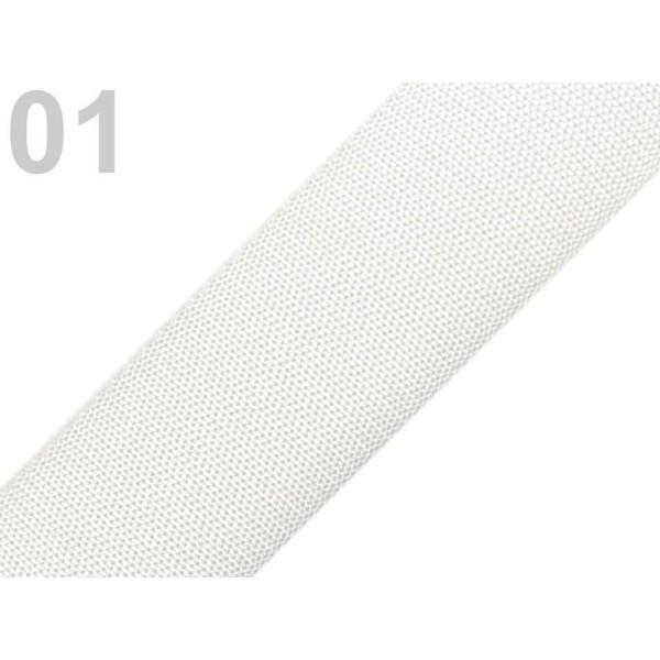 5m 01 Blanc en Polypropylène Sangle Largeur 40mm, Sangles, Mercerie, - Photo n°1