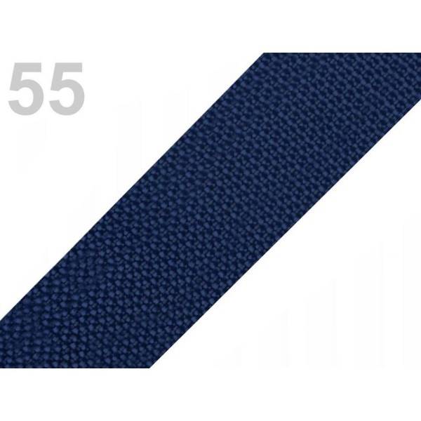5m 55 bleu fonce-gris en Polypropylène Sangle Largeur 40mm, Sangles, Mercerie, - Photo n°1
