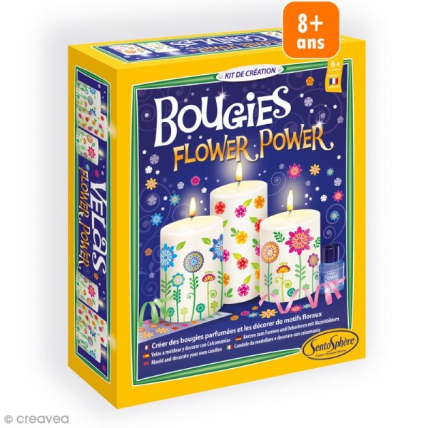 Kit bougies Flower Power - Photo n°1