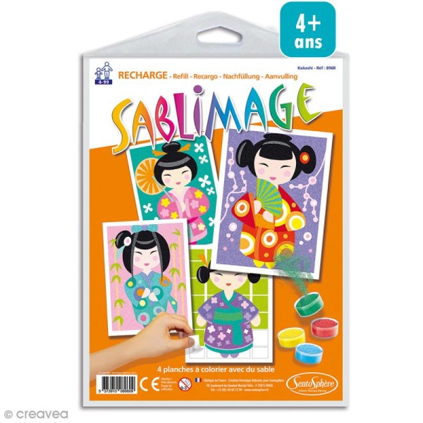 Recharge Sablimage - Kokeshi - 4 dessins - Photo n°1