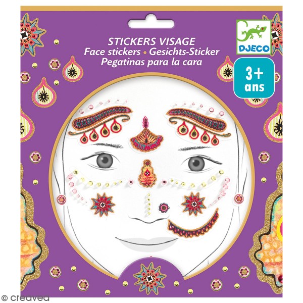 Stickers visage - Princesse india - Photo n°1