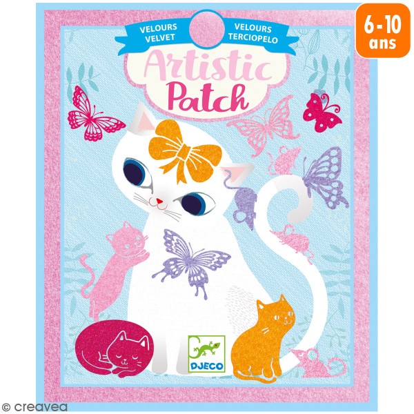 Kit Artistic Patch Djeco - Velours - Animaux - Photo n°1