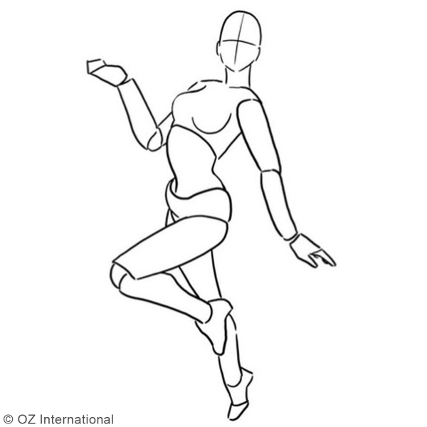 Kit Mannequin articulé pour dessin Body Chan - Miss Graph'It 2.0 - Modèle femme - 15 cm - Photo n°3