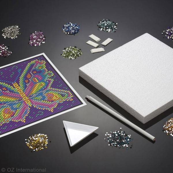 Kit Diamond art - Papillon - 20 x 20 cm - Photo n°5
