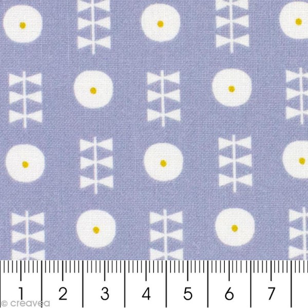 Tissu Bloom Bleu/Gris - Par 10 cm (sur mesure) - Photo n°2