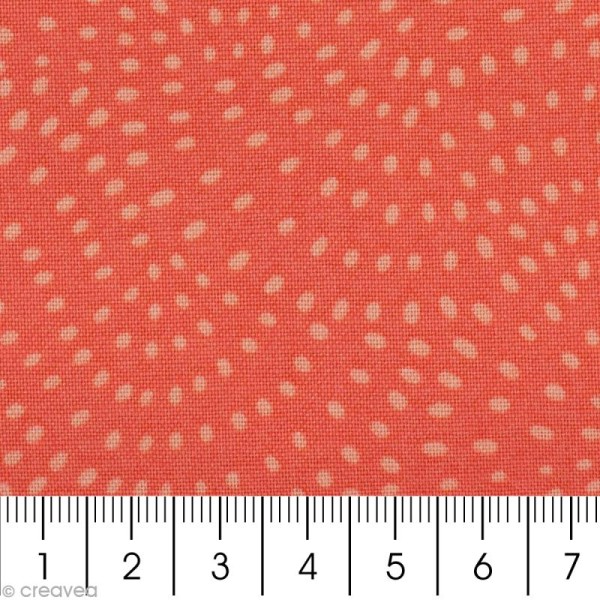 Tissu Twist Corail - Par 10 cm (sur mesure) - Photo n°2