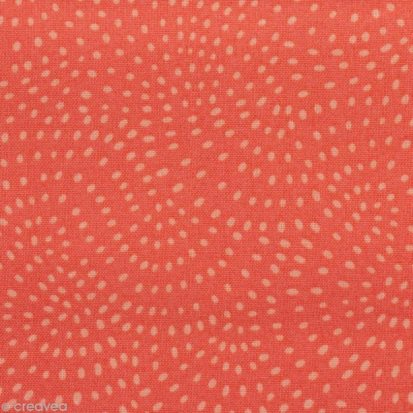Tissu Twist Corail - Par 10 cm (sur mesure) - Photo n°1