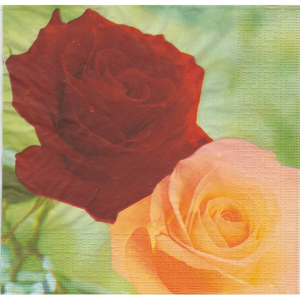 4 Serviettes en papier Roses Amour Format Lunch Decoupage Decopatch 4729 PPD - Photo n°1