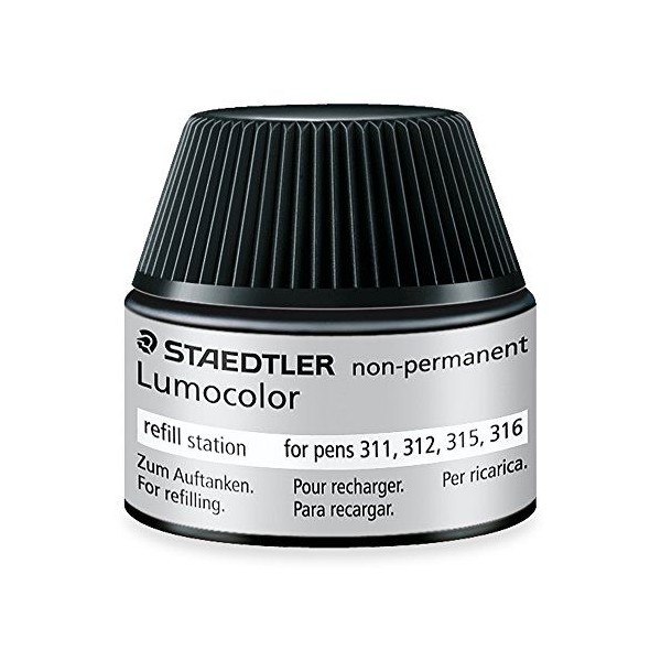Staedtler 487 15-9 Flacon de recharge à encre non-permanente Lumocolor pour stylos 311, 31 - Photo n°1