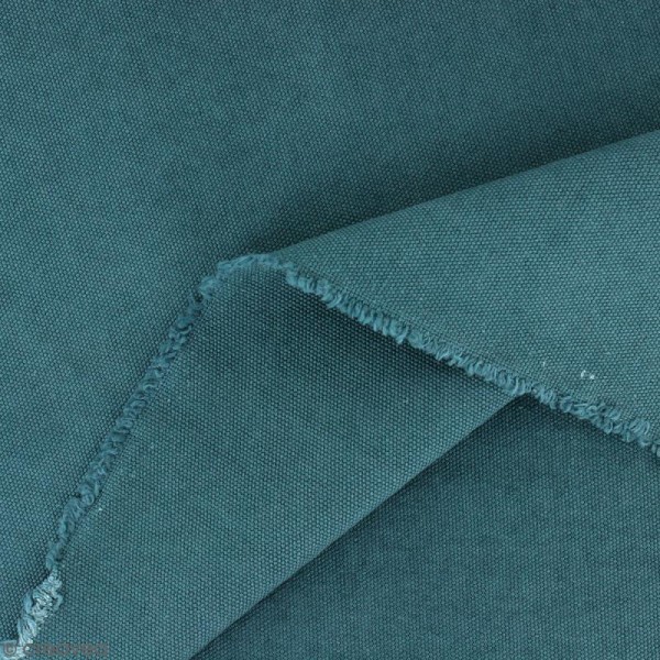 Tissu Vintage - Bleu délavé - Par 10 cm (sur mesure) - Photo n°1