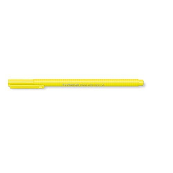 Staedtler 323101feutres triplus color, jaune néon, Env. 1.0mm, corps triangulaire, lavable - Photo n°1