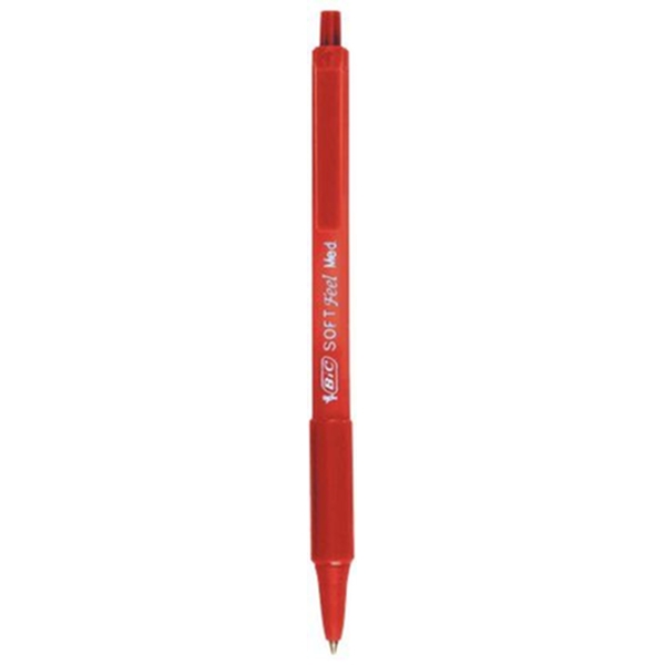 Bic lot de 12 stylos à bille rétractable Soft Feel Clic grip, rouge couleur de l'encre: ro - Photo n°2