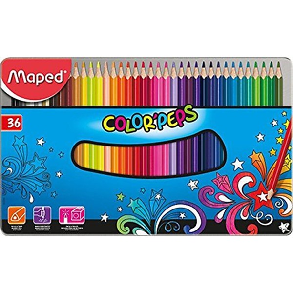 Maped m832056Crayons de couleur Color Peps pour adultes dans boîte métal, plusieurs couleu - Photo n°1