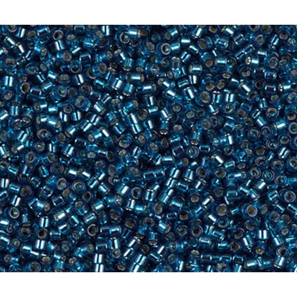 5g d'Argent Bordée de Zircon Bleu Teint Delica 11/0 de Verre Japonaises Miyuki Perles de rocaille Db - Photo n°2