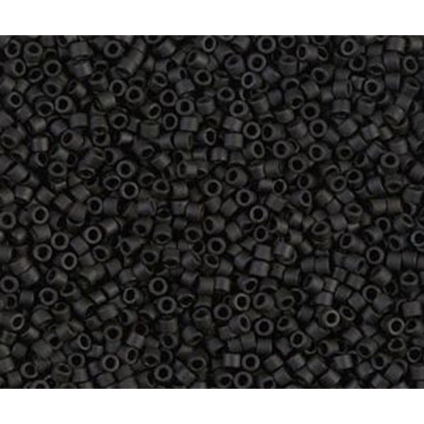 5g Noir Mat Delica 11/0 de Verre Japonaises Miyuki Perles de rocaille Db-0310 Cylindre Rond de 1,6 m - Photo n°1