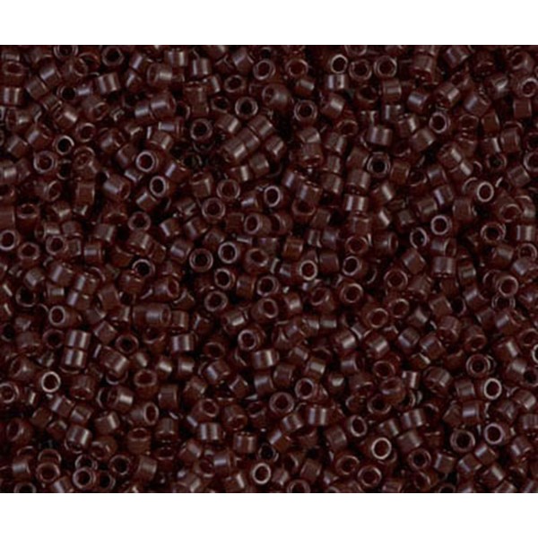 5g Opaque Brun Chocolat Delica 11/0 de Verre Japonaises Miyuki Perles de rocaille Db-0734 Cylindre R - Photo n°1