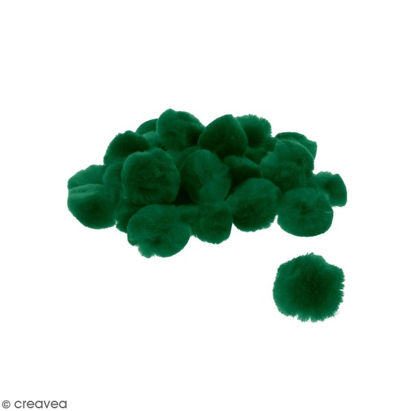 Vert Lot de pompons 30 mm Environ 30 pcs