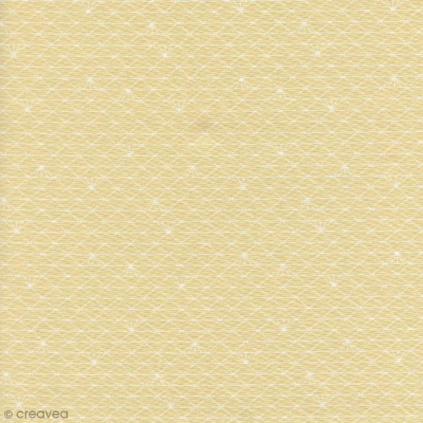 Tissu Triangle - Beige sahara glacé - Percale de coton - Par 10 cm (sur mesure) - Photo n°1