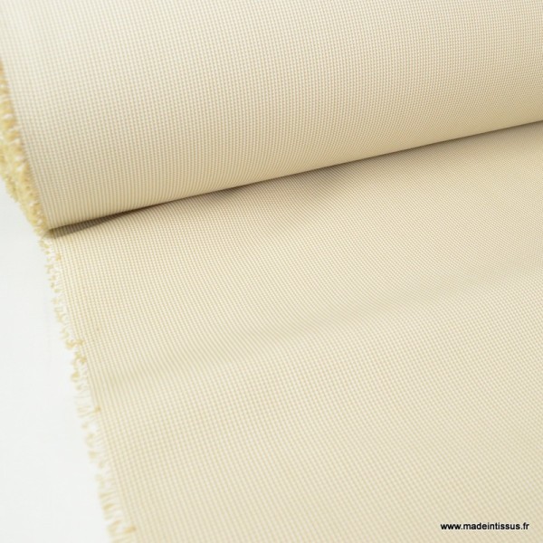 Tissu extérieur polypro fantaisie Blanc & Beige - Photo n°1