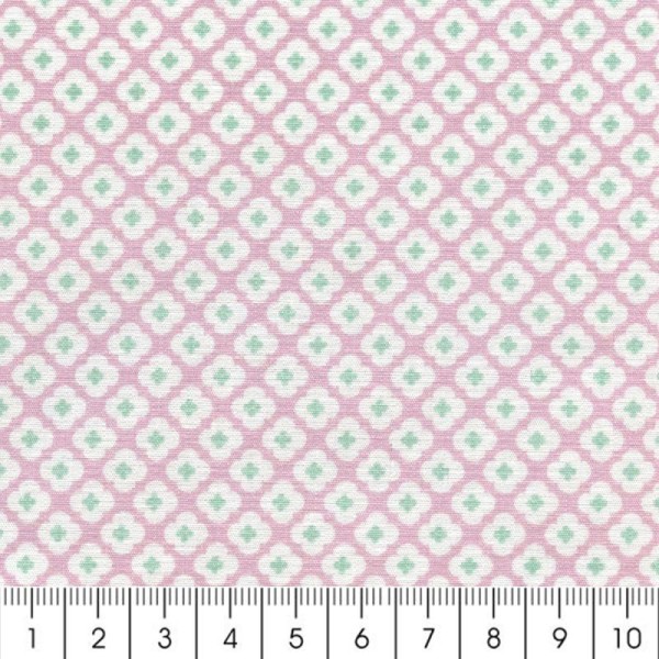 Tissu Christel G Design 96% coton - Tormentille Rose glacé - Par 10 cm (sur mesure) - Photo n°2