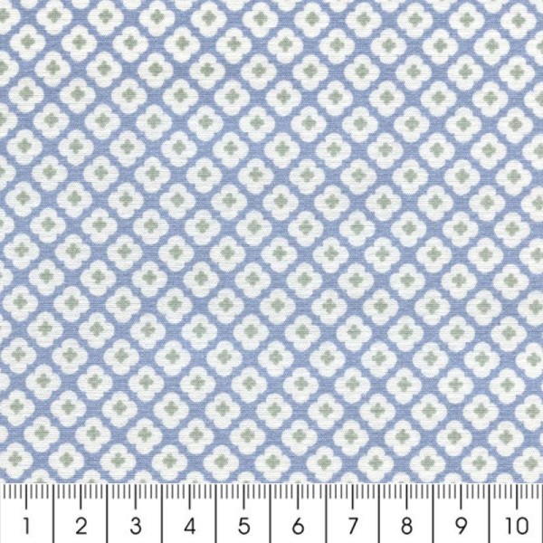 Tissu Christel G Design 96% coton - Tormentille Bleu glacé - Par 10 cm (sur mesure) - Photo n°2