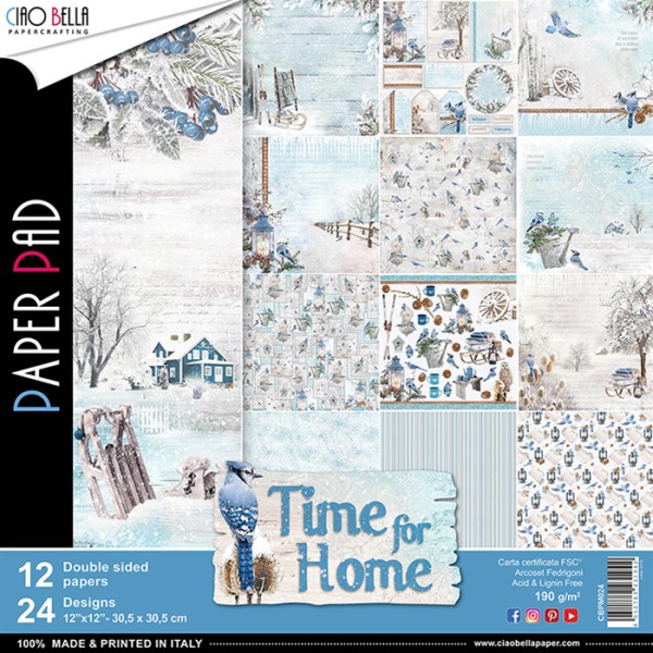 12 papiers scrapbooking 30,5 x 30,5 cm CIAO BELLA TIME FOR HOME - Photo n°1