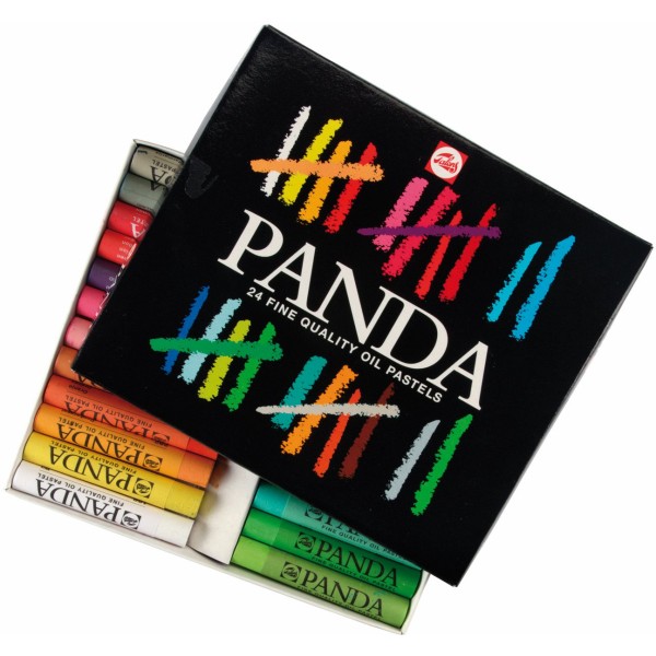 TALENS - Boîte de 24 pastels gras Panda - Photo n°1