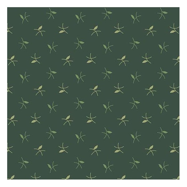 Tissu patchwork brindilles fond vert foncé - Evergreen d'Edyta Sitar Dimensions:par 10 cm - Photo n°1