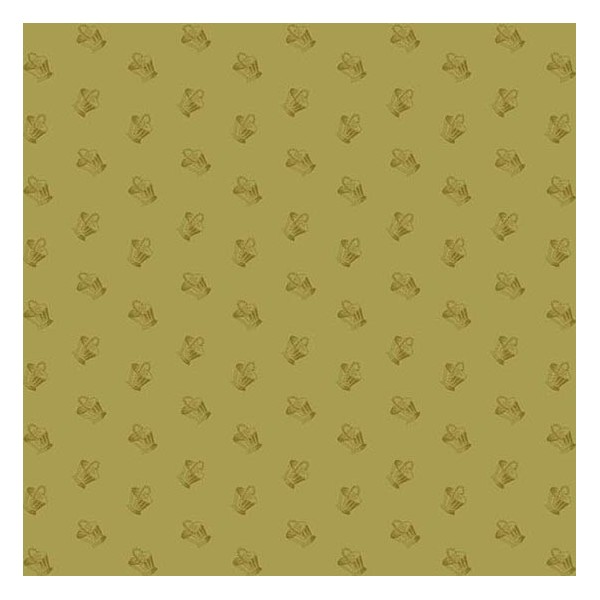 Tissu patchwork paniers fond vert olive - Evergreen d'Edyta Sitar Dimensions:par 10 cm - Photo n°1