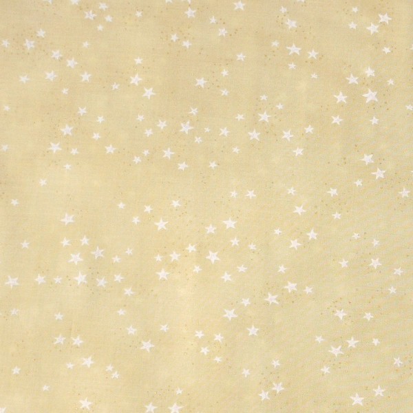 Tissu imprimé Laurel Burch crème étoilé Dimensions:par 10 cm - Photo n°1