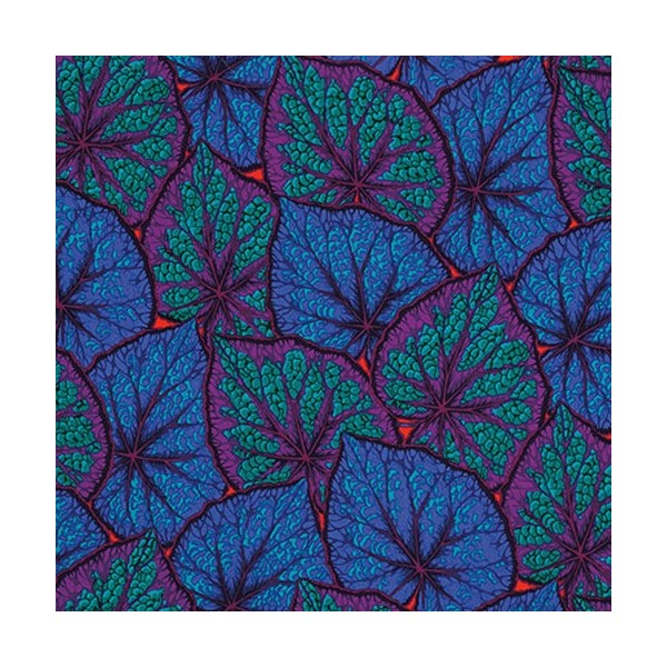 Tissu Philip Jacobs Begonia bleu PJ018 Dimensions:par 10 cm - Photo n°1