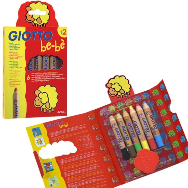 Etui de 6 crayons de couleur maxi GIOTTO Bébé - Photo n°1