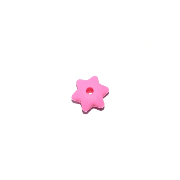 Mini perle silicone fleur 12 mm rose - Photo n°1
