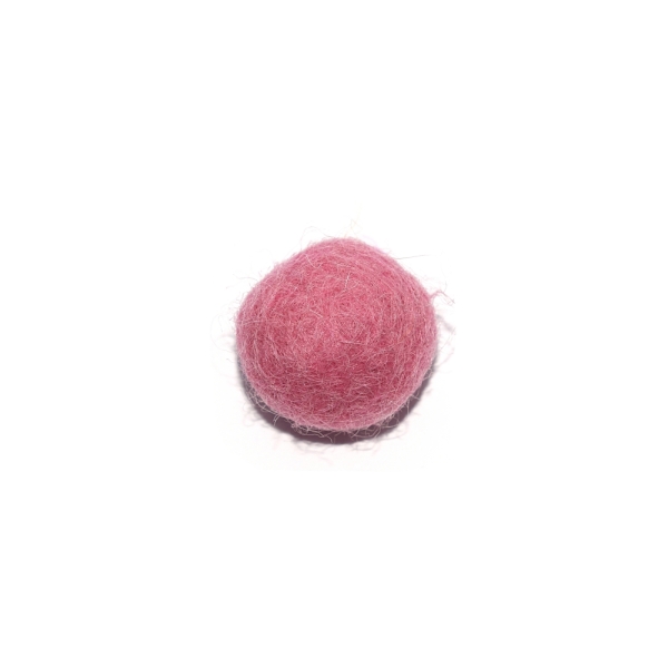 Boule en laine feutrée/feutrine 20 mm rose clair - Photo n°1