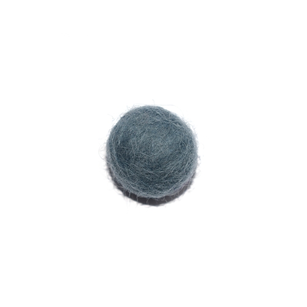 Boule en laine feutrée/feutrine 20 mm bleu clair - Photo n°1