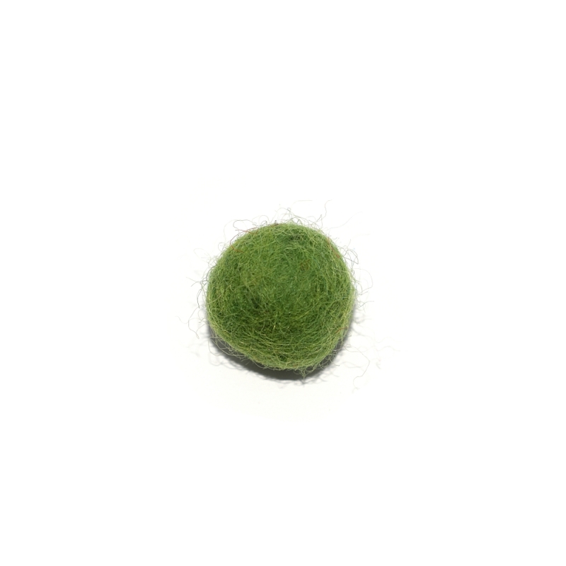 Boule en laine feutrée 20 mm camaïeu vert x10 