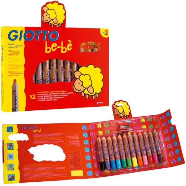 Etui de 12 crayons de couleur maxi GIOTTO Bébé - Photo n°1