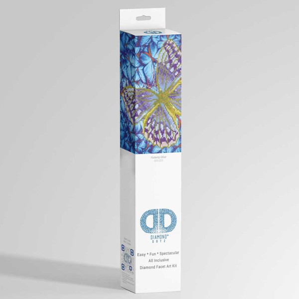 Kit broderie Diamond painting - Diamond Dotz - Papillon bleu - 30,5 x 30,5 cm - Photo n°2