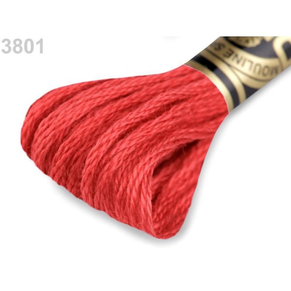 1pc Cinabre Rouge brodé de Fils Dmc Mouliné Spécial Coton, Mouline, du Tricot, du Crochet, de la Mer - Photo n°1