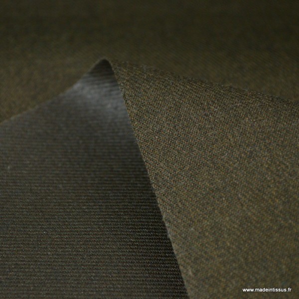 Tissu gabardine polyester viscose enduite étanche bronze - Photo n°1