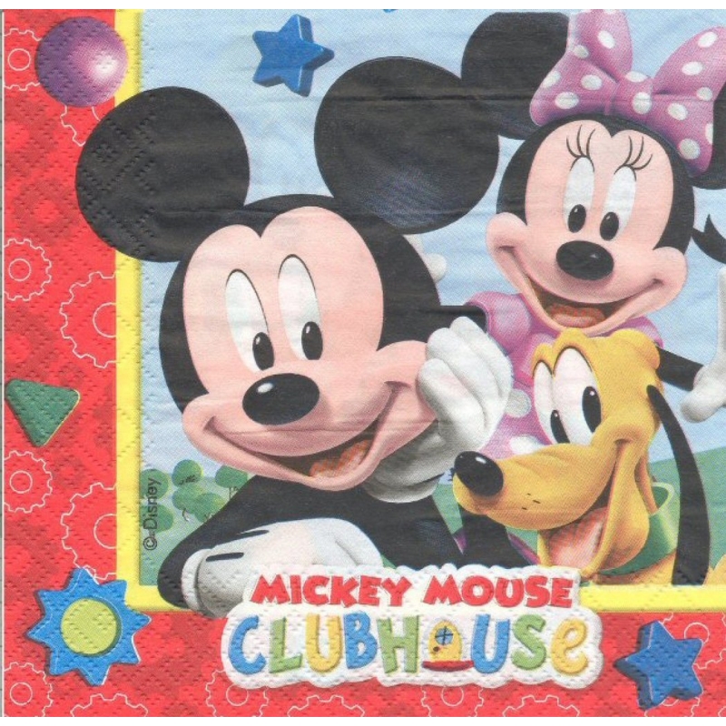 Lot de 4 Serviettes en papier Mickey Mouse Decoupage Collage Decopatch 