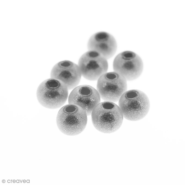 Perles magiques Grises - 4 mm - 10 pcs - Photo n°1