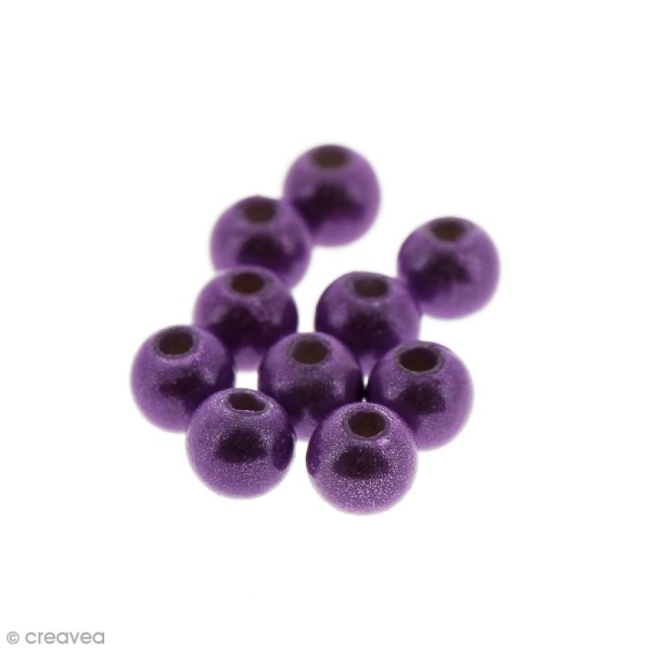 Perles magiques Violet clair - 4 mm - 10 pcs - Photo n°1