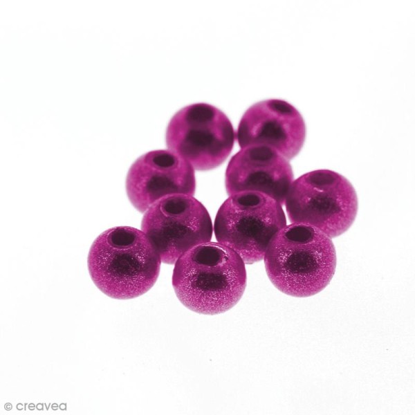 Perles magiques Roses fuchsia - 4 mm - 10 pcs - Photo n°1