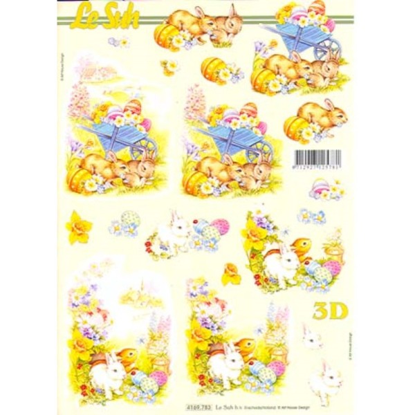 Carte 3D à découper - Lapins de Pâques - 4169783 - Photo n°1