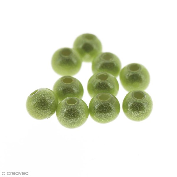 Perles magiques Vertes - 4 mm - 10 pcs - Photo n°1