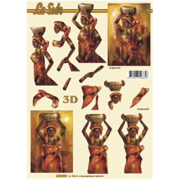 Carte 3D à découper - Africaine peinture - 4169892 - Photo n°1