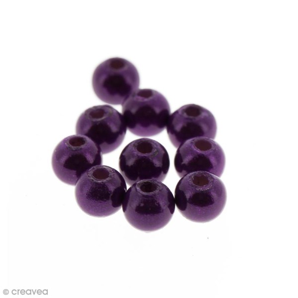 Perles magiques Violettes - 4 mm - 10 pcs - Photo n°1
