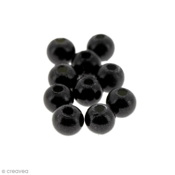 Perles magiques Noires - 4 mm - 10 pcs - Photo n°1